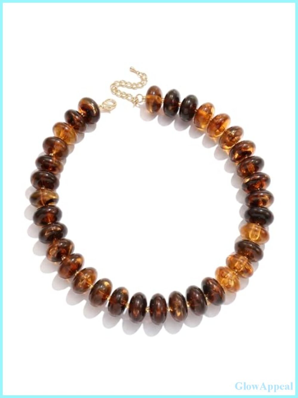 Chunky Acrylic Beaded Necklace Adjustable Lobster Clasp Statement Choker